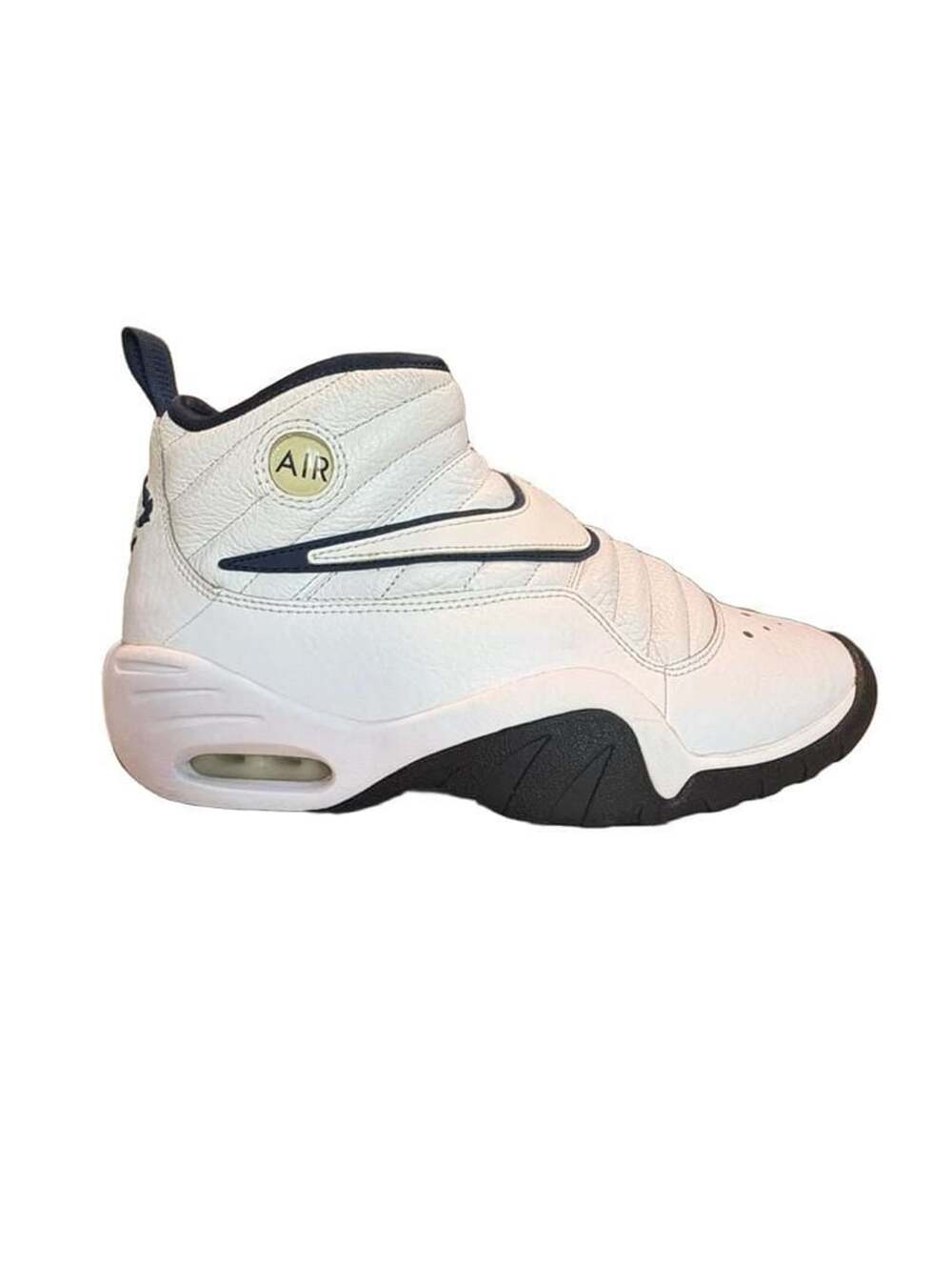 Nike Air Shake Ndestrukt White Navy 7 youth/8.5 women